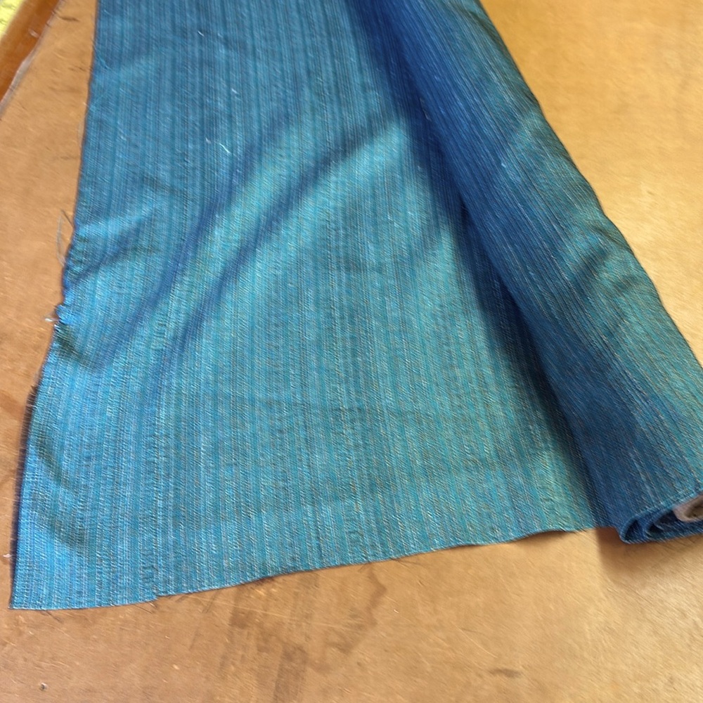 2  yds blue/green faux silk